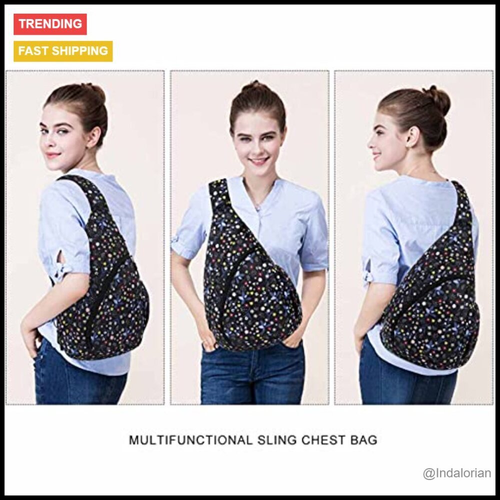 Lightweight Waterproof Crossbody Sling Bag Travel Hiking Everyday Use - Picture 6 of 7
